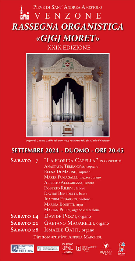 Rassegna organistica "Gjgj Moret" - XXIX edition