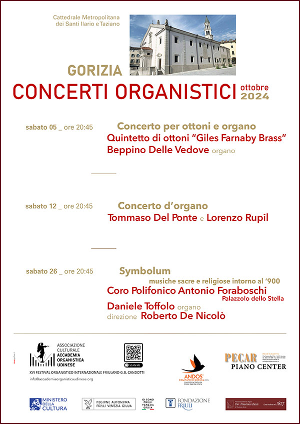 Concerti organistici Gorizia - Ottobre 2024