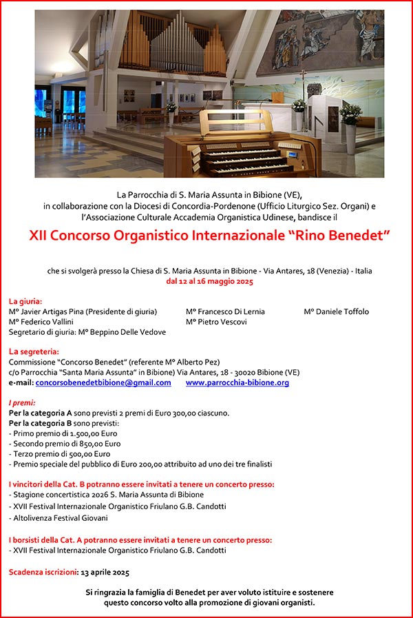 Concorso d'organo Bibione 2025